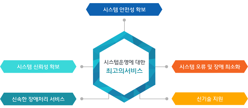 시스템운영에 대한 최고의 서비스-시스템안정성확보,시스템신뢰성확보, 신속한장애처리 서비스,시스템오류및 장애 최소화, 신기술 지원